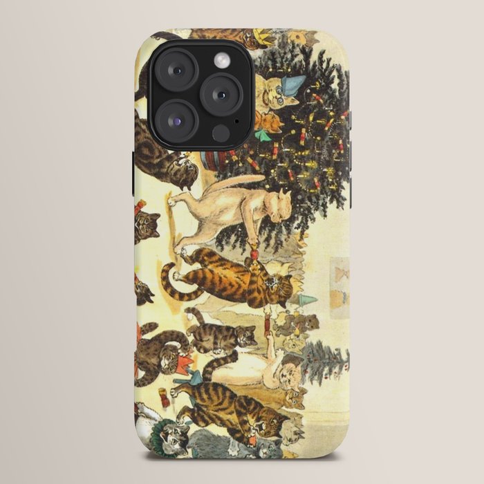 Christmas Party Cats' by Louis Wain Vintage Cat Art iPhone Case