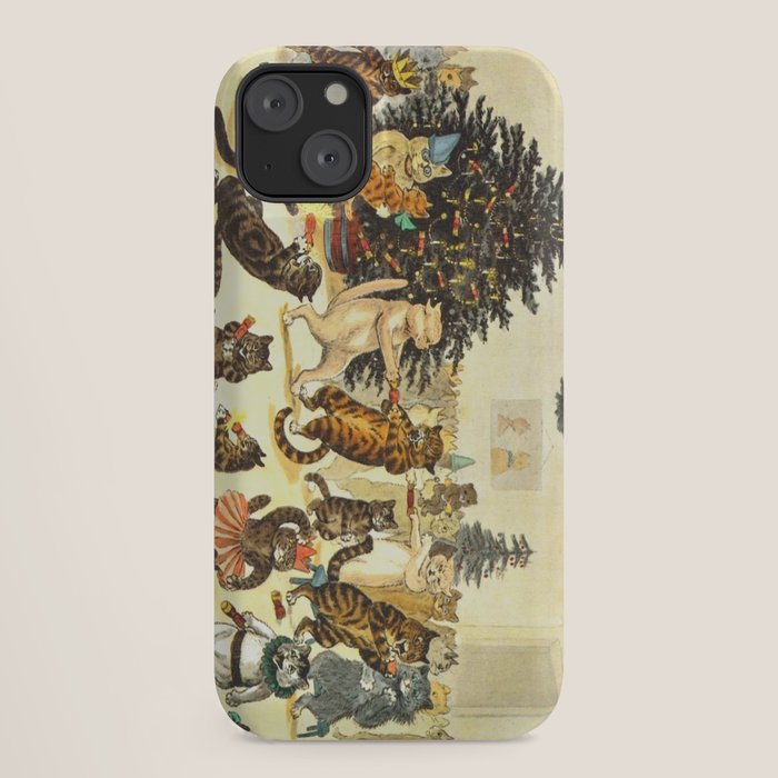 Christmas Party Cats' by Louis Wain Vintage Cat Art iPhone Case