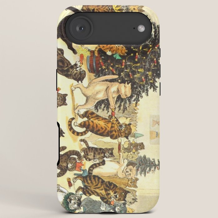 Christmas Party Cats' by Louis Wain Vintage Cat Art iPhone Case