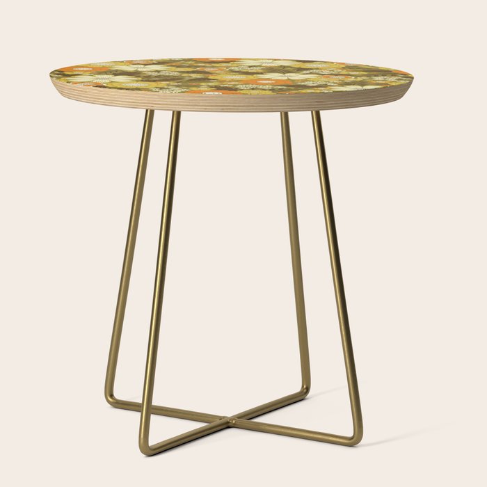 1970s Retro/Vintage Floral Pattern Side Table