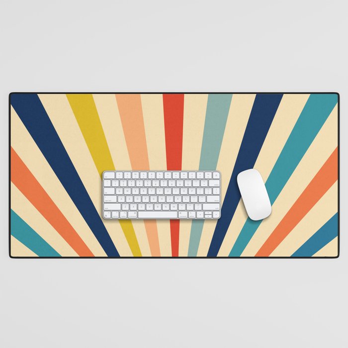 60s retro sun  Desk Mat