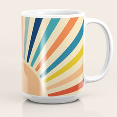 60s retro sun  Coffee Mug