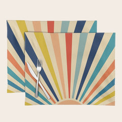 60s retro sun  Placemat