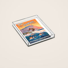 1947 Fly To Hawaii By Clipper Pan American Travel Poster Acrylic Tray