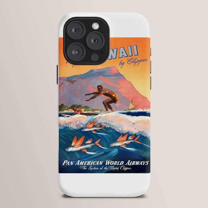 1947 Fly To Hawaii By Clipper Pan American Travel Poster iPhone Case
