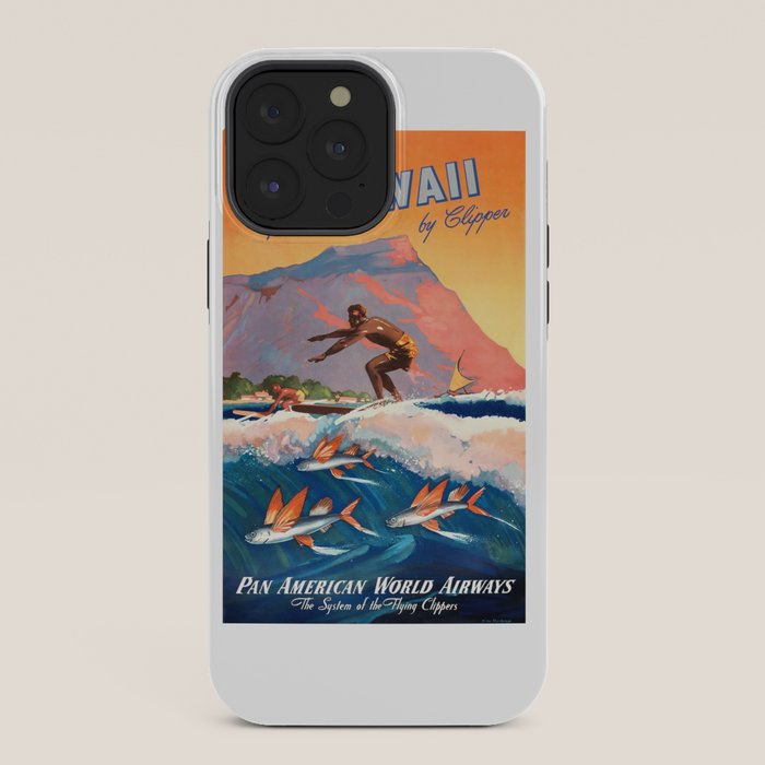 1947 Fly To Hawaii By Clipper Pan American Travel Poster iPhone Case