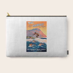 1947 Fly To Hawaii By Clipper Pan American Travel Poster Carry All Pouch
