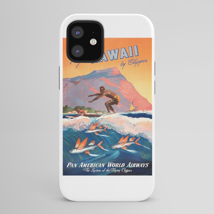 1947 Fly To Hawaii By Clipper Pan American Travel Poster iPhone Case