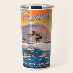 1947 Fly To Hawaii By Clipper Pan American Travel Poster Travel Mug