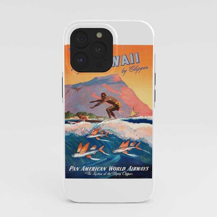 1947 Fly To Hawaii By Clipper Pan American Travel Poster iPhone Case