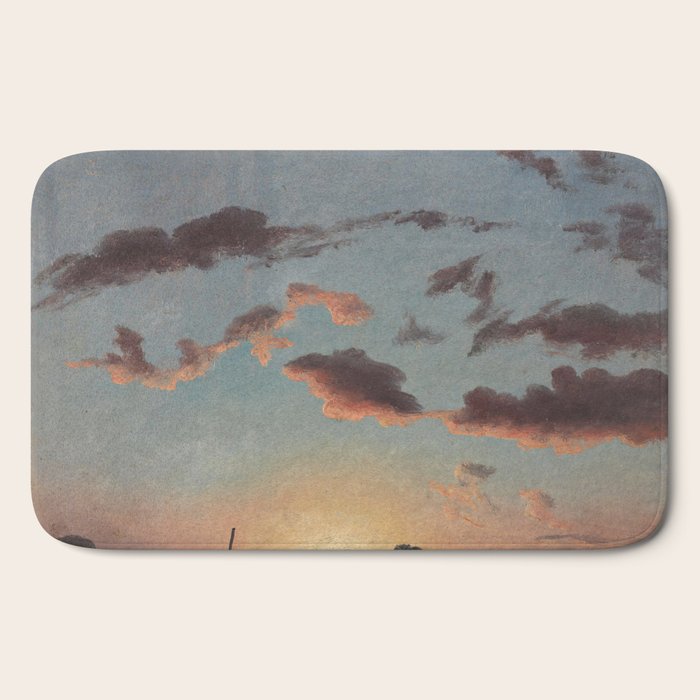 "Cloud Study" by Knud Baade, 1838 Bath Mat