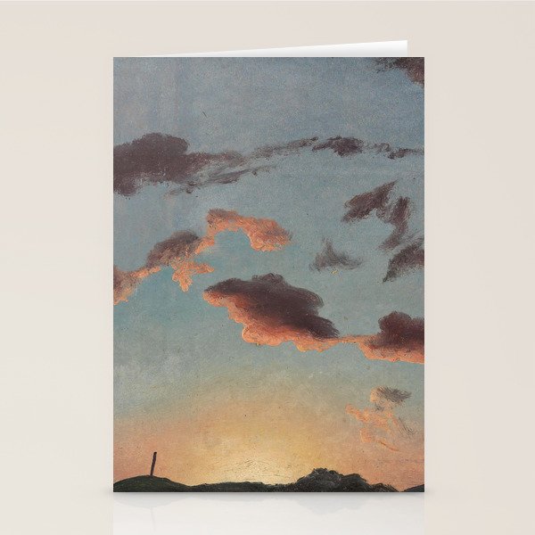 "Cloud Study" by Knud Baade, 1838 Stationery Card