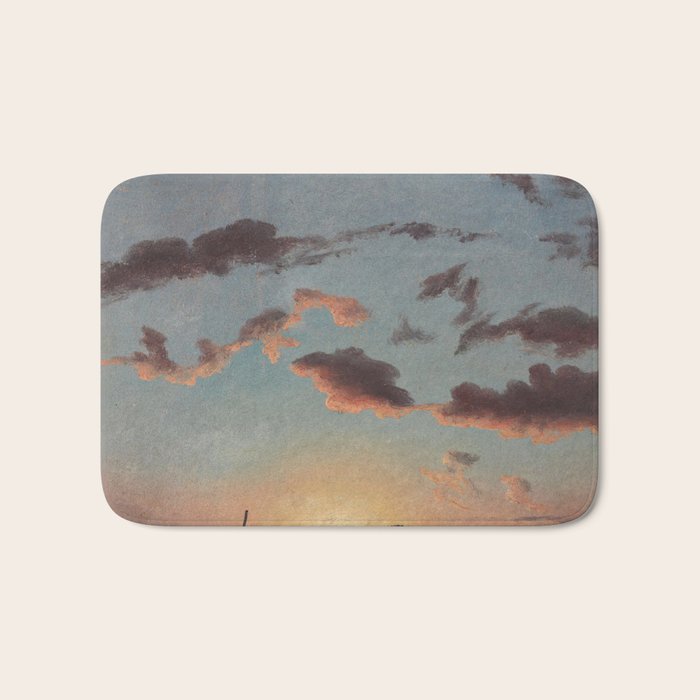 "Cloud Study" by Knud Baade, 1838 Bath Mat