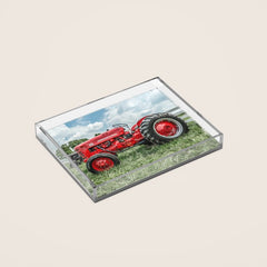 300 Vintage International Harvester Red Tractor Acrylic Tray