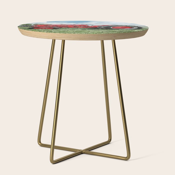 300 Vintage International Harvester Red Tractor Side Table