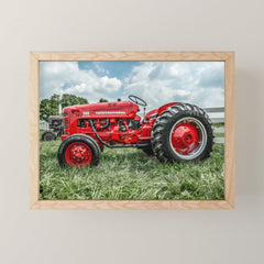 300 Vintage International Harvester Red Tractor Mini Art Print