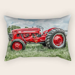 300 Vintage International Harvester Red Tractor Rectangular Pillow