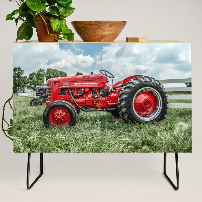 300 Vintage International Harvester Red Tractor Credenza