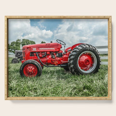 300 Vintage International Harvester Red Tractor Serving Tray
