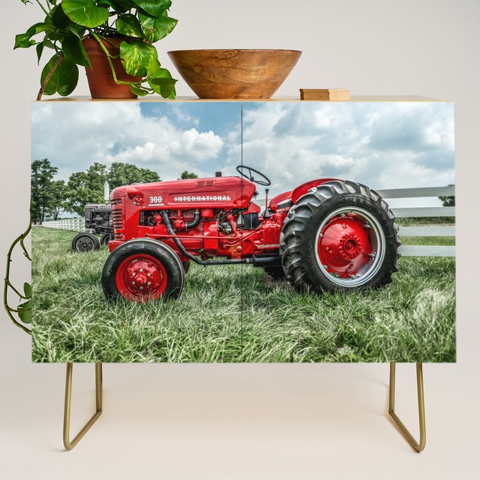 300 Vintage International Harvester Red Tractor Credenza