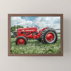 300 Vintage International Harvester Red Tractor Mini Art Print