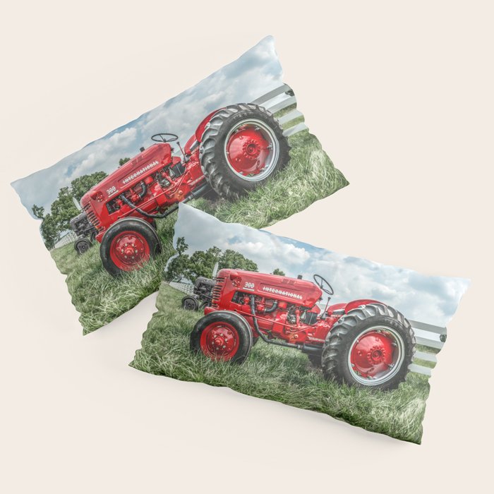 300 Vintage International Harvester Red Tractor Pillow Sham