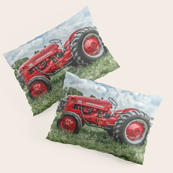 300 Vintage International Harvester Red Tractor Pillow Sham