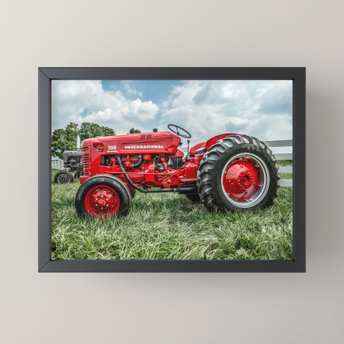 300 Vintage International Harvester Red Tractor Mini Art Print
