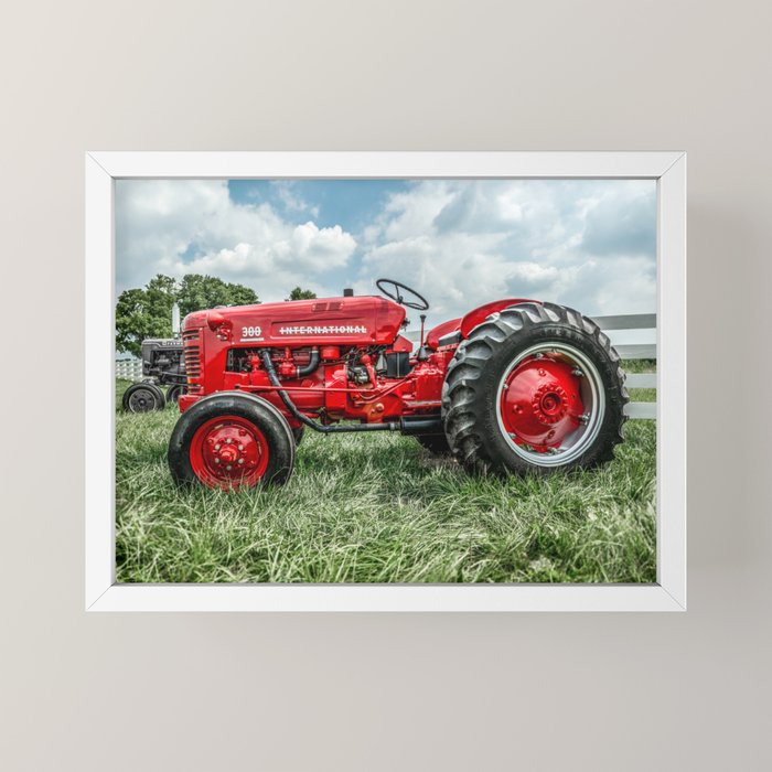 300 Vintage International Harvester Red Tractor Mini Art Print