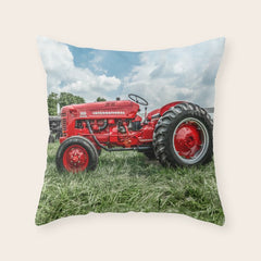 300 Vintage International Harvester Red Tractor Throw Pillow