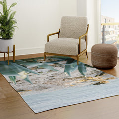 A few steps from the ocean | Fine art Croatia travel photography print | Coastal sea wall art Rug