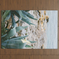 A few steps from the ocean | Fine art Croatia travel photography print | Coastal sea wall art Outdoor Rug