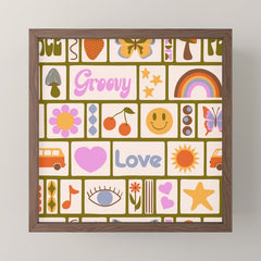 1970s Retro Pop Culture Icons Mini Art Print