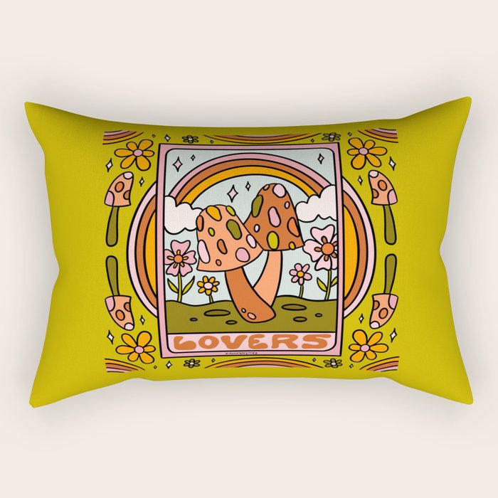 6. The Lovers Mushroom Rectangular Pillow