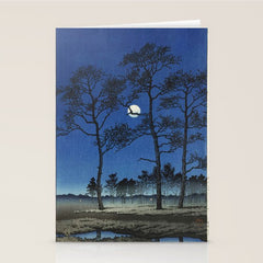 "Winter Moon at Toyamagahara" by Hasui Kawase, 1931 Stationery Card