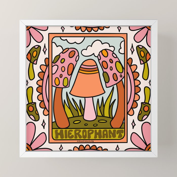 5. The Hierophant Mushroom Mini Art Print