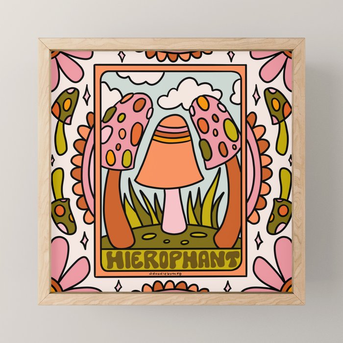 5. The Hierophant Mushroom Mini Art Print