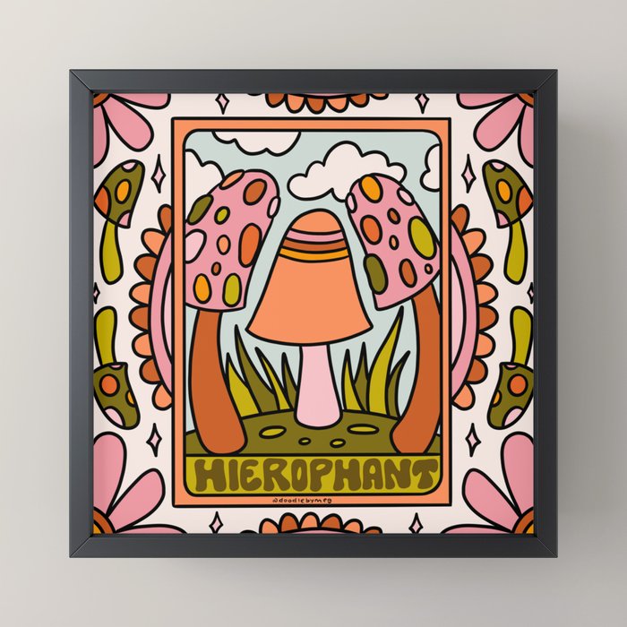 5. The Hierophant Mushroom Mini Art Print