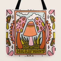 5. The Hierophant Mushroom Tote Bag