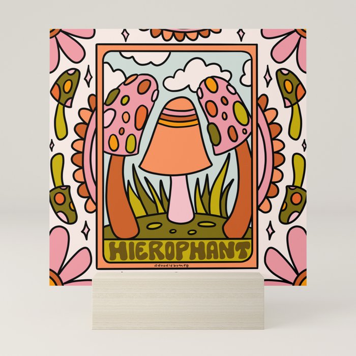 5. The Hierophant Mushroom Mini Art Print