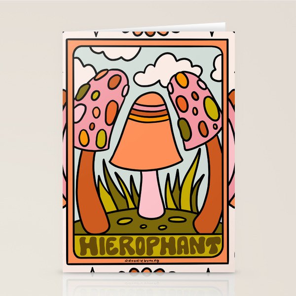 5. The Hierophant Mushroom Stationery Card