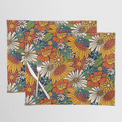70s Retro Floral - Bold Placemat