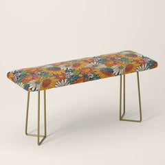 70s Retro Floral - Bold Bench