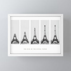 1888-1889 The Rise of the Eiffel Tower Construction Sequence black and white photography Mini Art Print