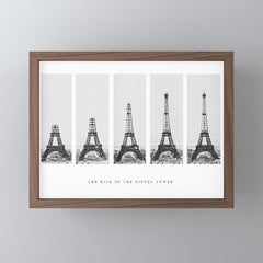 1888-1889 The Rise of the Eiffel Tower Construction Sequence black and white photography Mini Art Print