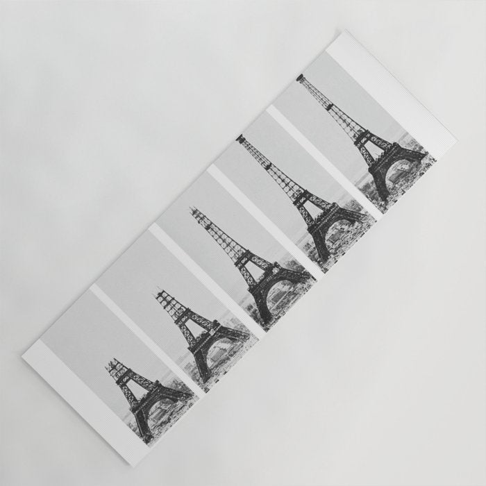 1888-1889 The Rise of the Eiffel Tower Construction Sequence black and white photography Yoga Mat