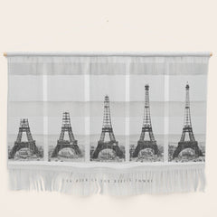 1888-1889 The Rise of the Eiffel Tower Construction Sequence black and white photography Wall Hanging