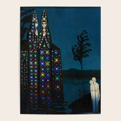 Confirmation of Love,' Magical Realism Portrait Painting by Boles����aw Biegas Poster