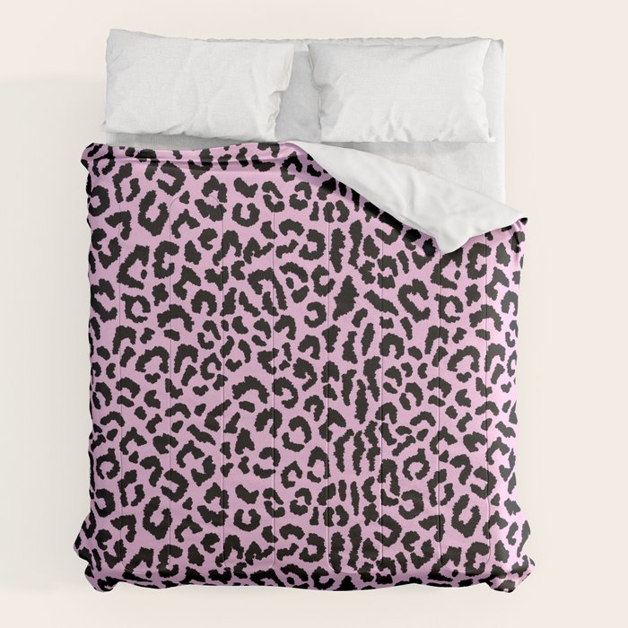 2000s leopard-black on palest pink Comforter