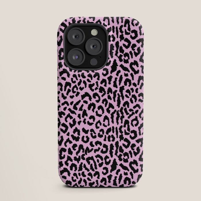 2000s leopard-black on palest pink iPhone Case